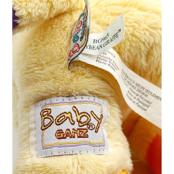 Baby Ganz Jellybean GIRAFFE BG965 Plush Rattle Yellow Stuffed Animal Soft Toy 9" - Picture 5 of 5